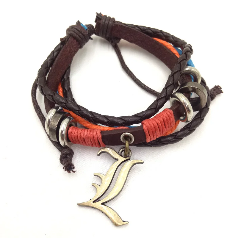 Anime Death Note Leather Bracelet L·Lawliet Metal Pendant Accessories Cosplay Gift
Anime Death Note Leather Bracelet L·Lawliet Metal Pendant Accessories Cosplay Gift