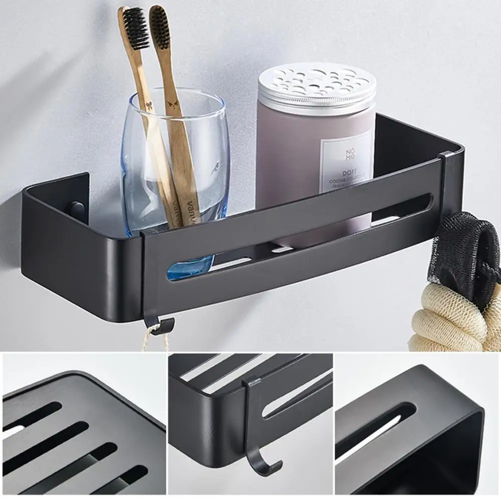 MOL Aluminum Bathroom Shelf Shower Shampoo Soap Cosmetic Shelves Black Golden Color Bathroom Accessories Rack Holder OT001
MOL Aluminum Bathroom Shelf Shower Shampoo Soap Cosmetic Shelves Black Golden Color Bathroom Accessories Rack Holder OT001
