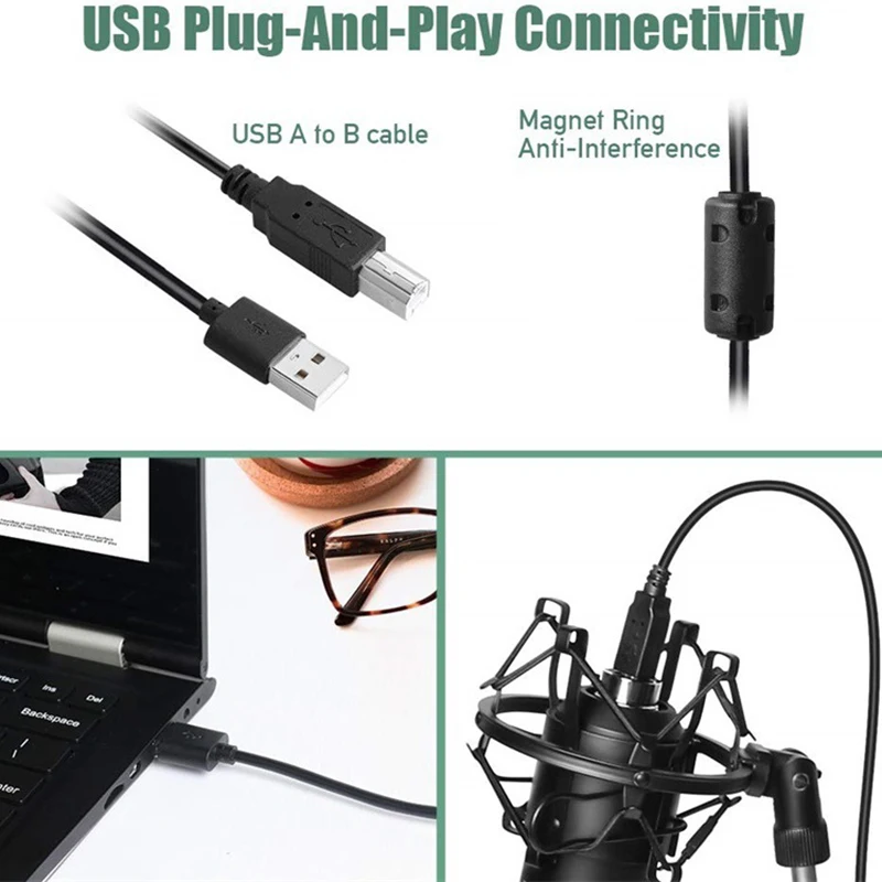 Studio Microphone Kits Condenser Microphone Bundle Stand Karaoke Mic Filter Phantom 192KHZ/24BIT
Studio Microphone Kits Condenser Microphone Bundle Stand Karaoke Mic Filter Phantom 192KHZ/24BIT