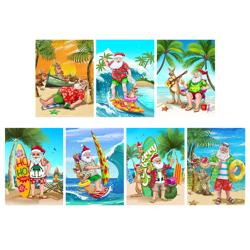 5D DIY наборы для алмазной живописи Santa At The Beach Full Round Drill стразы набор для рисования Рождественское украшение для домашнего искусства
5D DIY наборы для алмазной живописи Santa At The Beach Full Round Drill стразы набор для рисования Рождественское украшение для домашнего искусства