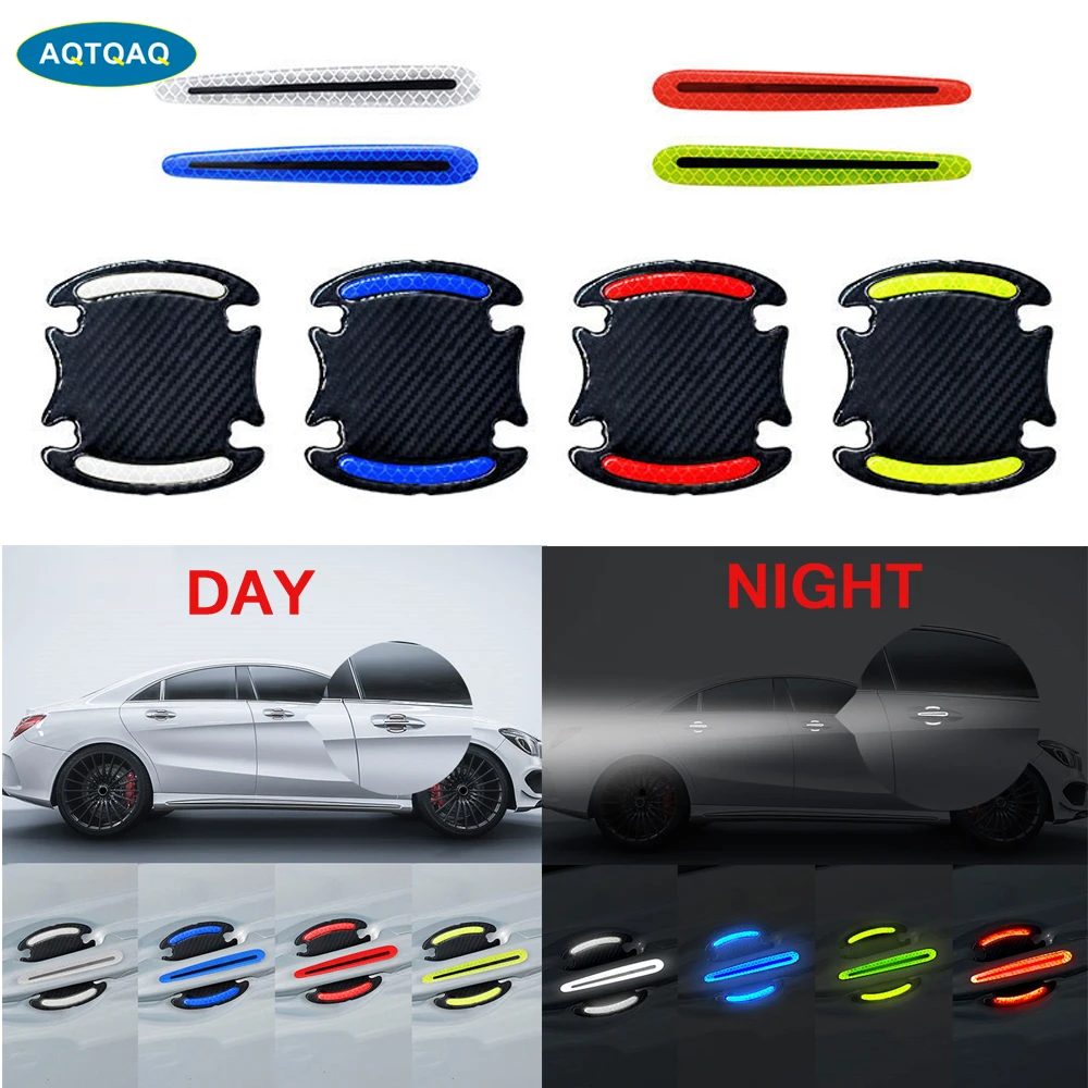 4Pcs/Set Universal 3D Carbon Fiber Car Door Handle Paint Scratch Protector Sticker Guard Protective Film Safety Reflective Strip
4Pcs/Set Universal 3D Carbon Fiber Car Door Handle Paint Scratch Protector Sticker Guard Protective Film Safety Reflective Strip