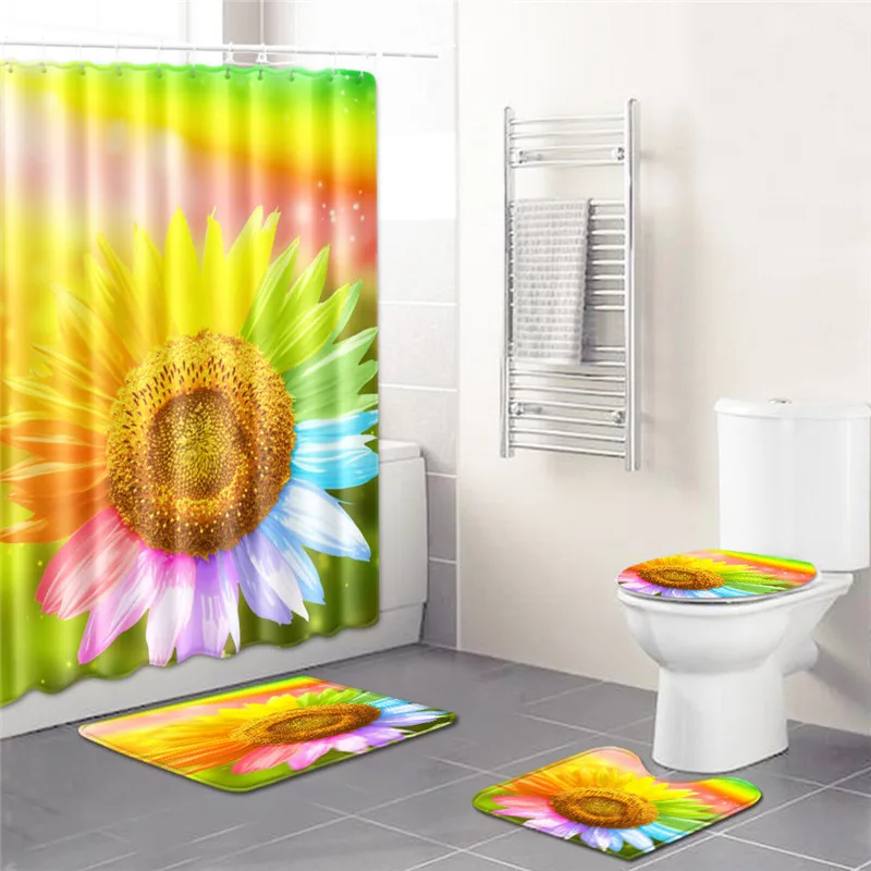 Elegant Flower Print Shower Curtain Set Waterproof Bathtub Screen Soft Bath Mats Carpets Rugs Bathroom Accessories Home Decor
Elegant Flower Print Shower Curtain Set Waterproof Bathtub Screen Soft Bath Mats Carpets Rugs Bathroom Accessories Home Decor
