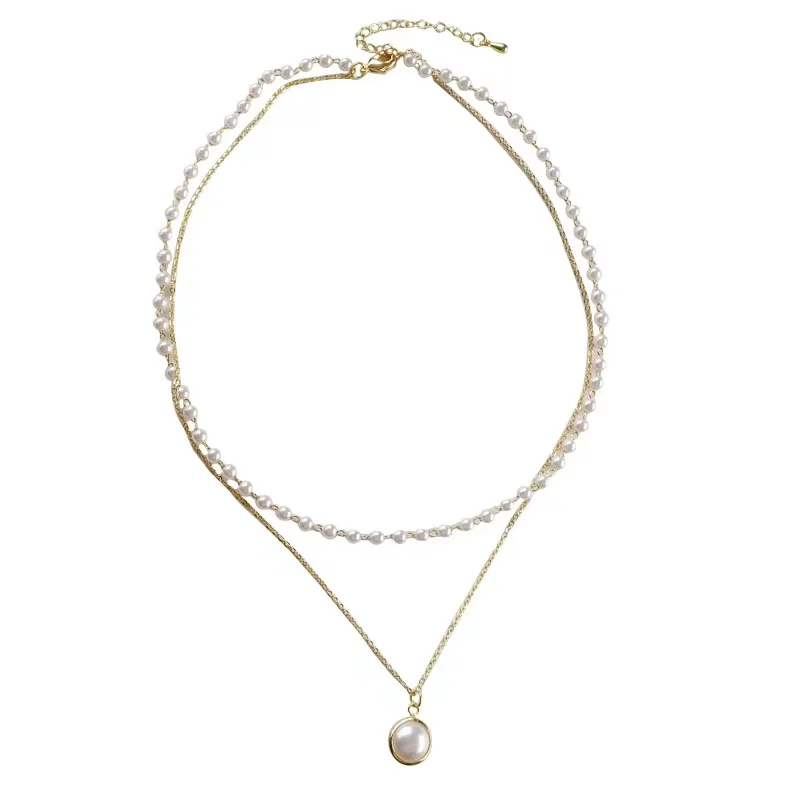 Temperament Simple Necklace For Women Double Layer Personality Sweet Pearl Choker Charm Lady Wedding Party Necklace Jewelry
Temperament Simple Necklace For Women Double Layer Personality Sweet Pearl Choker Charm Lady Wedding Party Necklace Jewelry