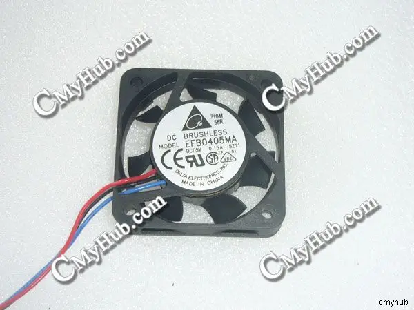 Фото 3-контактный охлаждающий вентилятор для DELTA ELECTRONICS EFB0405MA 5Z11 DC05V 0.15A 4010 4 см 40 мм 40x40x10 |