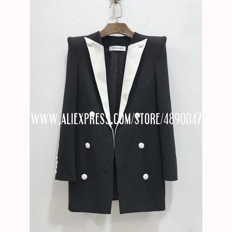 Осенний стильный костюм 2021, модный двубортный костюм контрастных цветов черного и белого цвета, куртка средней длины
Осенний стильный костюм 2021, модный двубортный костюм контрастных цветов черного и белого цвета, куртка средней длины