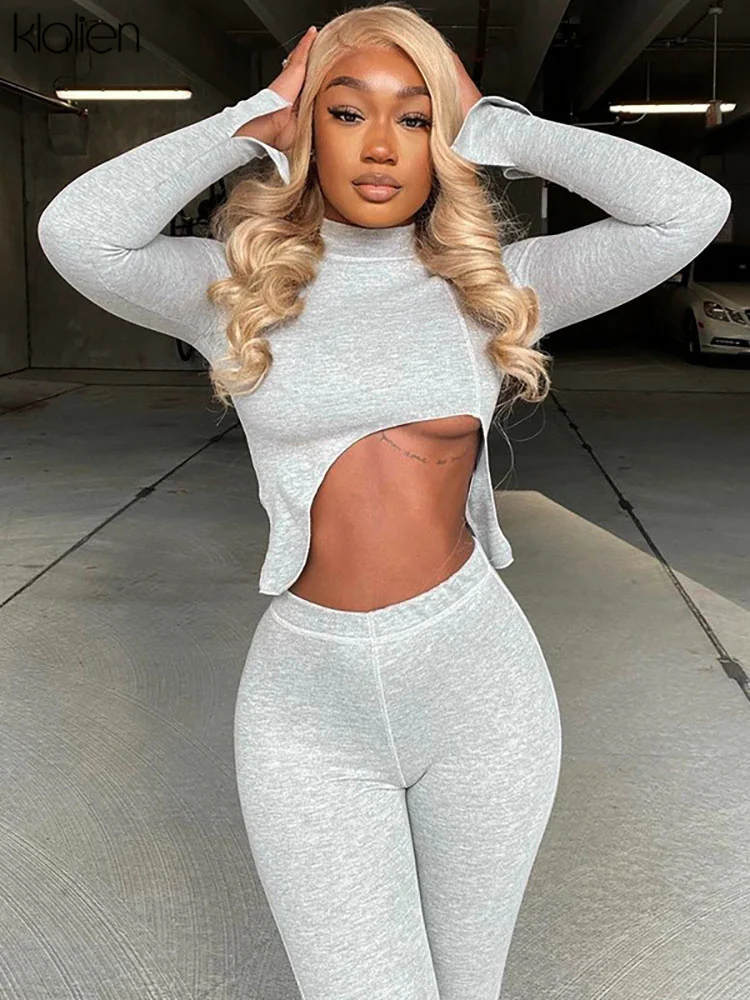 KLALIEN Autumn Fashion Casual Turtleneck and Trousers Two Piece Set For Women Streetwear Wild Slim Stretch Tracksuit Female
KLALIEN Autumn Fashion Casual Turtleneck and Trousers Two Piece Set For Women Streetwear Wild Slim Stretch Tracksuit Female