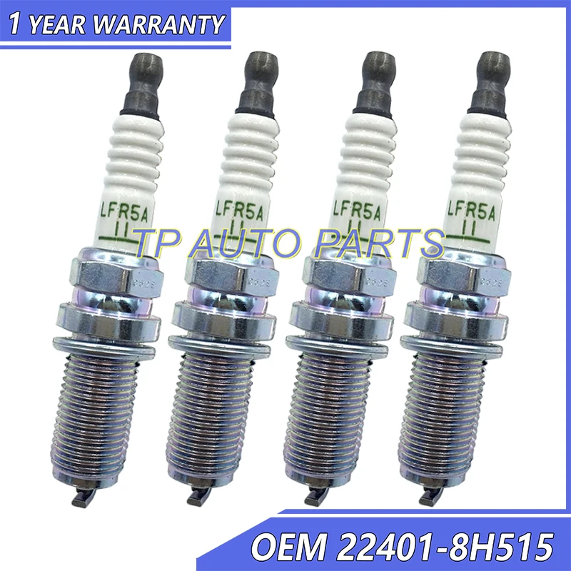 4 шт. Свеча зажигания совместима с Nissan OEM 22401 8H515 224018H515|Свечи и запальные свечи| |