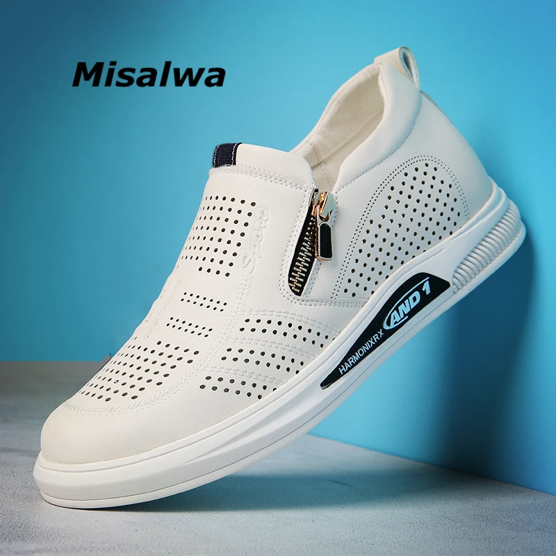 Кроссовки Misalwa мужские кожаные, плоская подошва, повседневные дизайнерские, увеличивающие рост, 5 см, белые, лето/весна
Кроссовки Misalwa мужские кожаные, плоская подошва, повседневные дизайнерские, увеличивающие рост, 5 см, белые, лето/весна