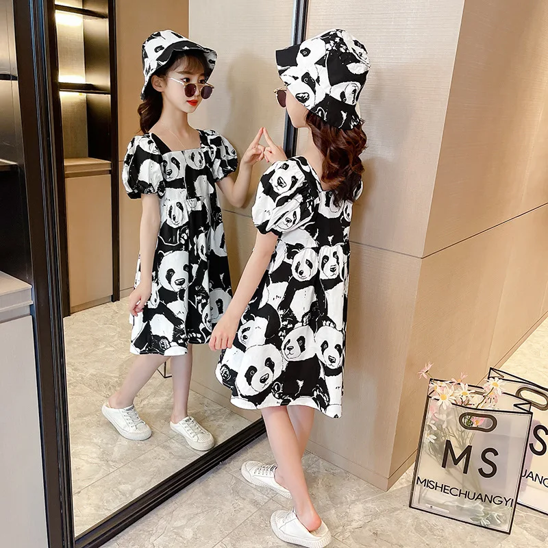 Girls Dress 2021 Summer New Korean Children's Fashion Panda Short Sleeve Thin Cotton Princess Skirt 6 7 8 9 10 11 12 Years
Girls Dress 2021 Summer New Korean Children's Fashion Panda Short Sleeve Thin Cotton Princess Skirt 6 7 8 9 10 11 12 Years