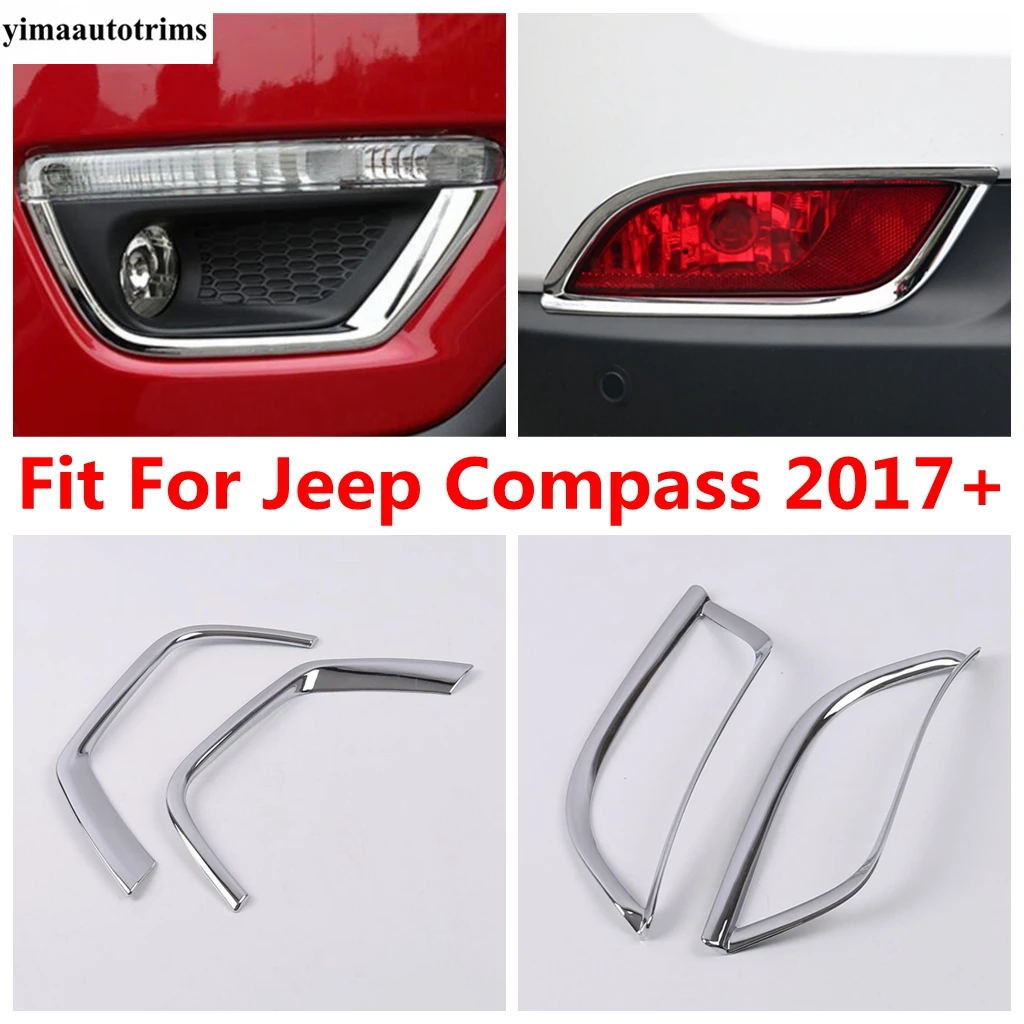 Front Rear Fog Bumper Lights Lamps Foglight Frame Strip Decor Cover Trim For Jeep Compass 2017 - 2021 Car ABS Chrome Accessories
Front Rear Fog Bumper Lights Lamps Foglight Frame Strip Decor Cover Trim For Jeep Compass 2017 - 2021 Car ABS Chrome Accessories