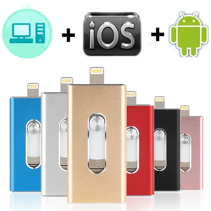 OTG Usb Flash Drive 128GB 16G 32G 64GB Pen drive HD external storage memory stick For iphone 7 7 Plus 6 6s Plus 5S ipad Pendrive
OTG Usb Flash Drive 128GB 16G 32G 64GB Pen drive HD external storage memory stick For iphone 7 7 Plus 6 6s Plus 5S ipad Pendrive