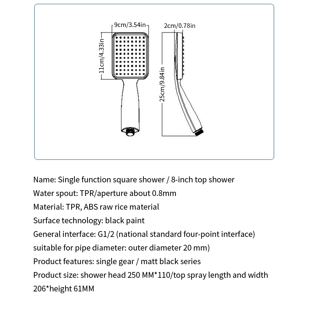 Universal shower head, high pressure rain shower, high-quality pressure water-saving shower head, 80-hole bathroom filter nozzle
Universal shower head, high pressure rain shower, high-quality pressure water-saving shower head, 80-hole bathroom filter nozzle