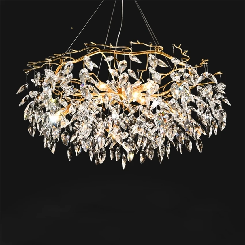 Modern Crystal Chandelier Loft Gold Luster Chandelier for Living Room Bedroom Indoor Deco Restaurant Art Hanging Lamp Lighting
Modern Crystal Chandelier Loft Gold Luster Chandelier for Living Room Bedroom Indoor Deco Restaurant Art Hanging Lamp Lighting