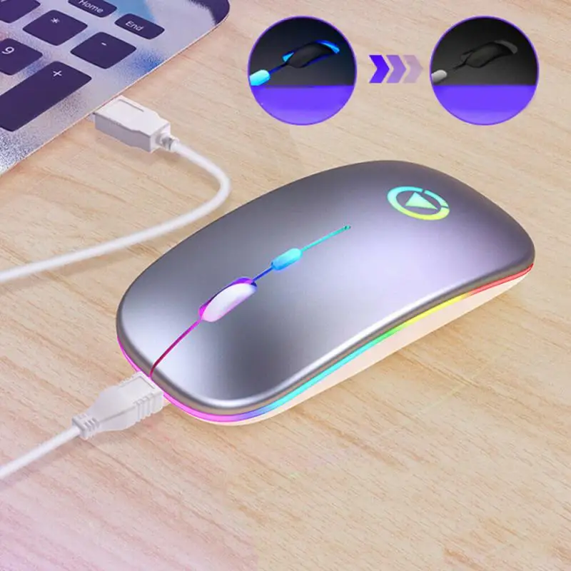 Ultra-thin LED Colorful Lights Rechargeable Mouse Mini Wireless Mute USB Optical Ergonomic Gaming Mouse Notebook Computer Mouse
Ultra-thin LED Colorful Lights Rechargeable Mouse Mini Wireless Mute USB Optical Ergonomic Gaming Mouse Notebook Computer Mouse