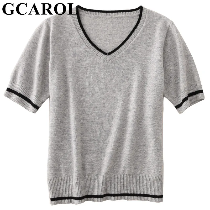 GCAROL Women V Neck Minimalist T-shirt Stretch Breathable Thin Plus Size Soft Knit Tees Spring Summer Street Wear Muti Occasions
GCAROL Women V Neck Minimalist T-shirt Stretch Breathable Thin Plus Size Soft Knit Tees Spring Summer Street Wear Muti Occasions