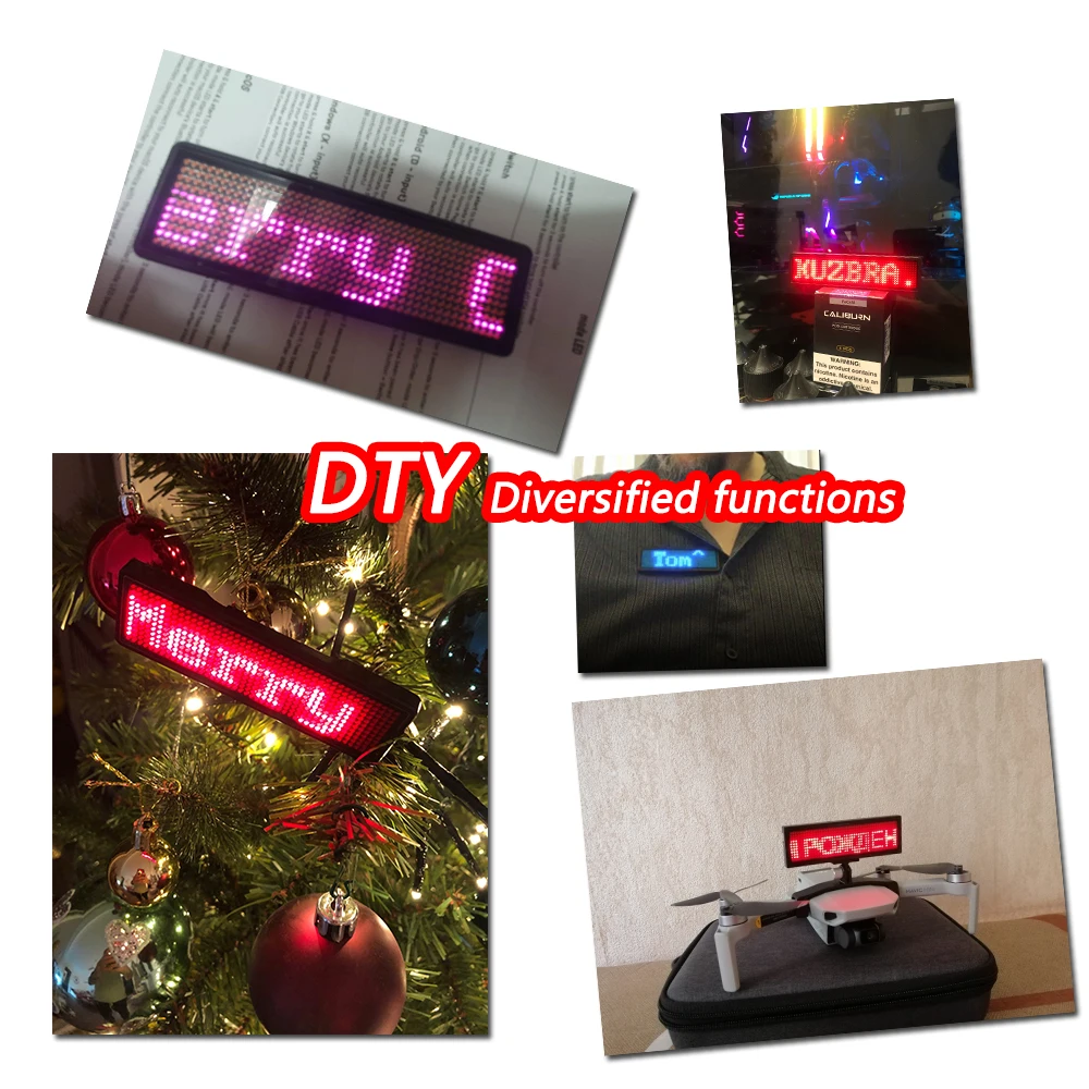 Rechargeable Bluetooth Digital LED Badge Insignia DIY Programmable Scrolling Message Board Mini LED Display LED Name Tag
Rechargeable Bluetooth Digital LED Badge Insignia DIY Programmable Scrolling Message Board Mini LED Display LED Name Tag