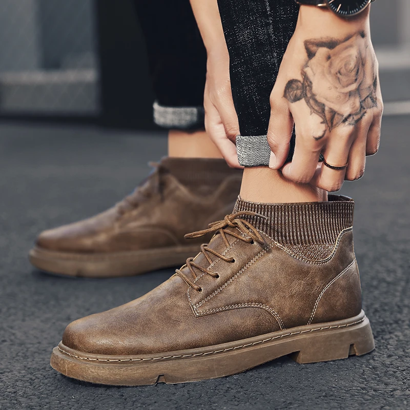 Мужские зимние модные туфли Sapato Masculino 2019 женские брендовые кожаные ботильоны на шнуровке удобные рабочие мужские ботинки Vii
Мужские зимние модные туфли Sapato Masculino 2019 женские брендовые кожаные ботильоны на шнуровке удобные рабочие мужские ботинки Vii