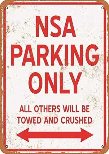Outdoor Decor Aluminum Sign 12x8Inch,NSA Parking Only,Vintage Metal Tin Sign Garage Office Club Bar Wall Art Deco Cafe Shop Home
Outdoor Decor Aluminum Sign 12x8Inch,NSA Parking Only,Vintage Metal Tin Sign Garage Office Club Bar Wall Art Deco Cafe Shop Home