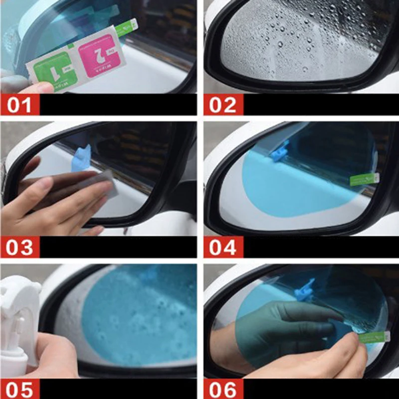 2Pcs Car Waterproof Antifogging Film Rear View Mirror Rearview Rainproof Film 9.5cmX9.5cm/13.5cmX9.5cm
2Pcs Car Waterproof Antifogging Film Rear View Mirror Rearview Rainproof Film 9.5cmX9.5cm/13.5cmX9.5cm
