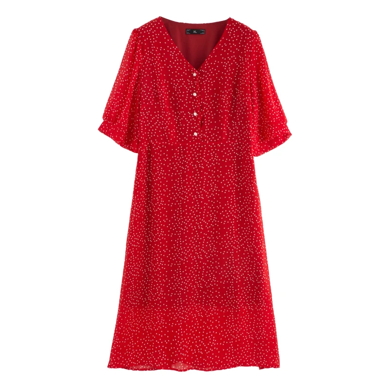 New fashion Korean women's plus-size dress summer new mid-length fairy dress 2350 
New fashion Korean women's plus-size dress summer new mid-length fairy dress 2350