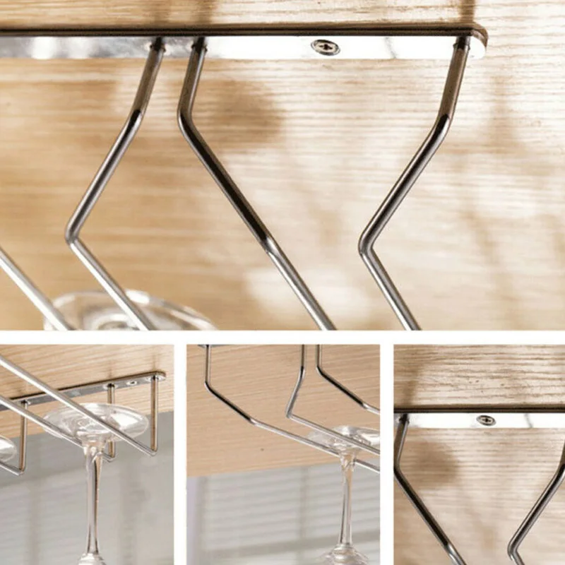 1xWine Glass Rack Hanging Stainless Steel Stemware Holder Under Cabinet Home
1xWine Glass Rack Hanging Stainless Steel Stemware Holder Under Cabinet Home