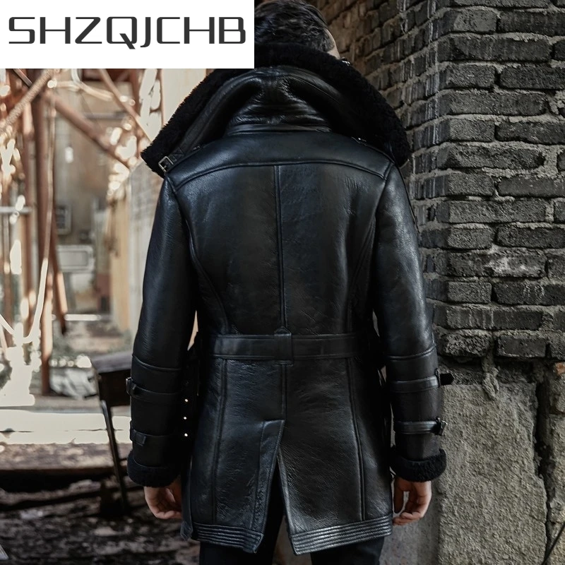 JCHB 2021 Men Winter Thick Shearling Jacket Luxury Double Turn-Down Collar Natural Leather Fur Coat Zip Biker Warm Outerwear Plu
JCHB 2021 Men Winter Thick Shearling Jacket Luxury Double Turn-Down Collar Natural Leather Fur Coat Zip Biker Warm Outerwear Plu