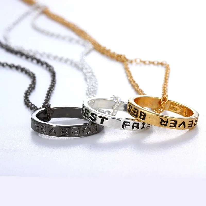 BOTU 2021 Fashion Color Letter Circle Round Ring Necklace Pendant Lady Alloy Simple Metallic Jewelry for Women
BOTU 2021 Fashion Color Letter Circle Round Ring Necklace Pendant Lady Alloy Simple Metallic Jewelry for Women