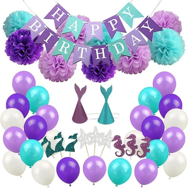 Artificial Paper Flower Pompoms Decor Birthday Latex Balloons Decoration Mermaid Party Baby Shower Boy Girl Favors
Artificial Paper Flower Pompoms Decor Birthday Latex Balloons Decoration Mermaid Party Baby Shower Boy Girl Favors