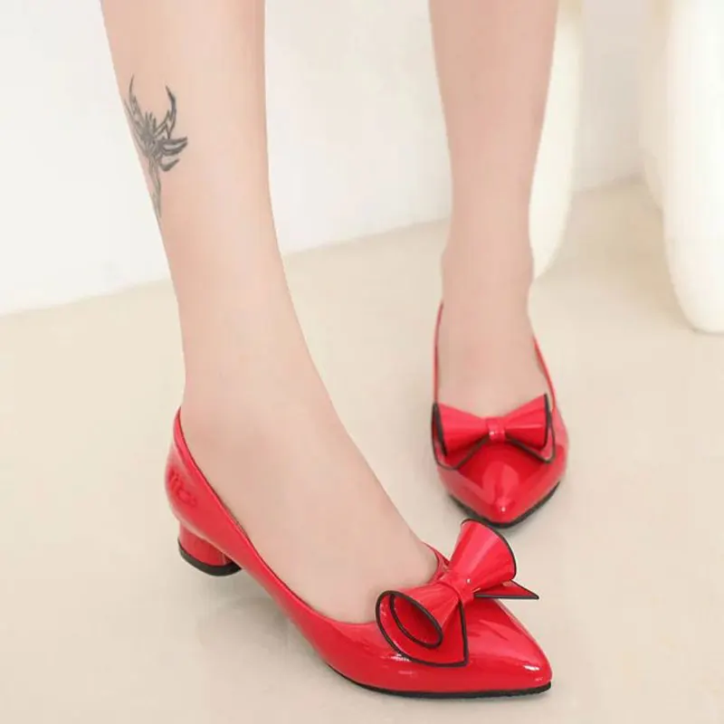 New Fall Arrival Ladies Pumps Women Shoes Solid Pointed Toe Chunky Heels Bowknot Plus Size Spring Shoes Woman XKD3036
New Fall Arrival Ladies Pumps Women Shoes Solid Pointed Toe Chunky Heels Bowknot Plus Size Spring Shoes Woman XKD3036