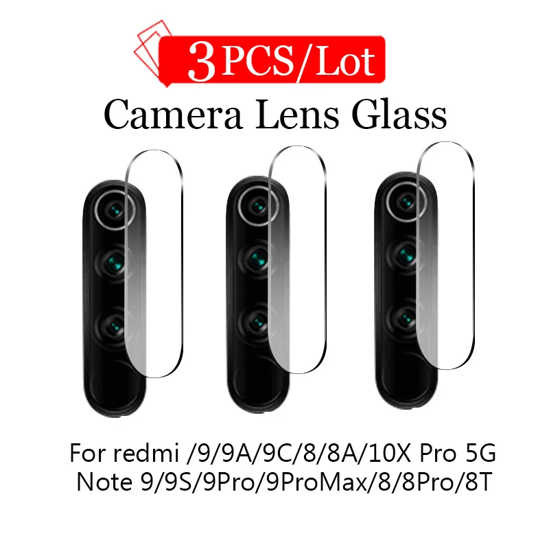 Защитное стекло для камеры Xiaomi Redmi Note 8T 8 9 Pro Max 9S (3 шт.) и защитная пленка для экрана на 8A 9a 9c в комплекте с кейсом.