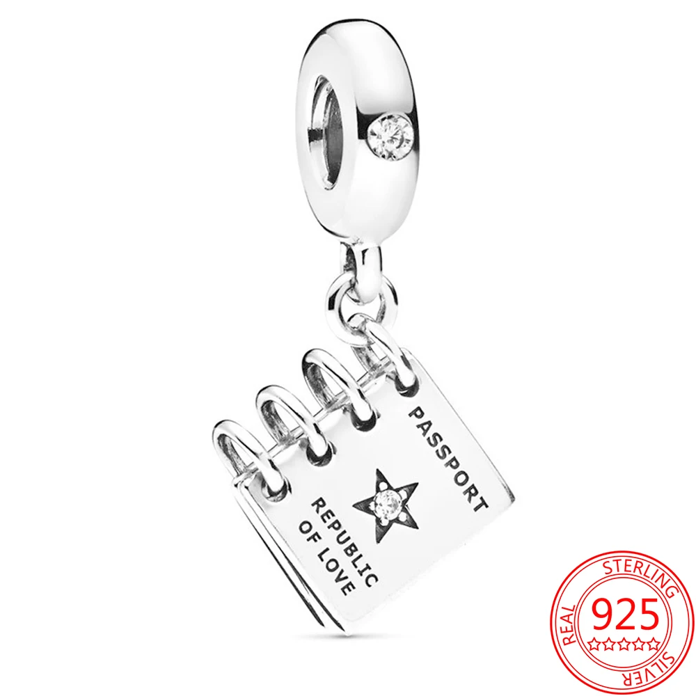 New 925 Sterling Silver Pendant Love Passport Charm Fit Brand Bracelet DIY Birthday Gift
New 925 Sterling Silver Pendant Love Passport Charm Fit Brand Bracelet DIY Birthday Gift