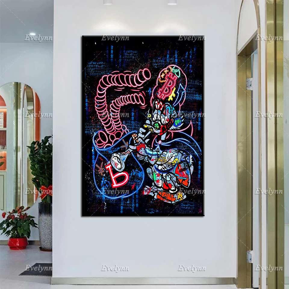 The Bitcoin Charmer Duck Graffiti Oil Painting Poster and Prints on Canvas Wall Art Modular Pictures Living Room Home Decoration
The Bitcoin Charmer Duck Graffiti Oil Painting Poster and Prints on Canvas Wall Art Modular Pictures Living Room Home Decoration