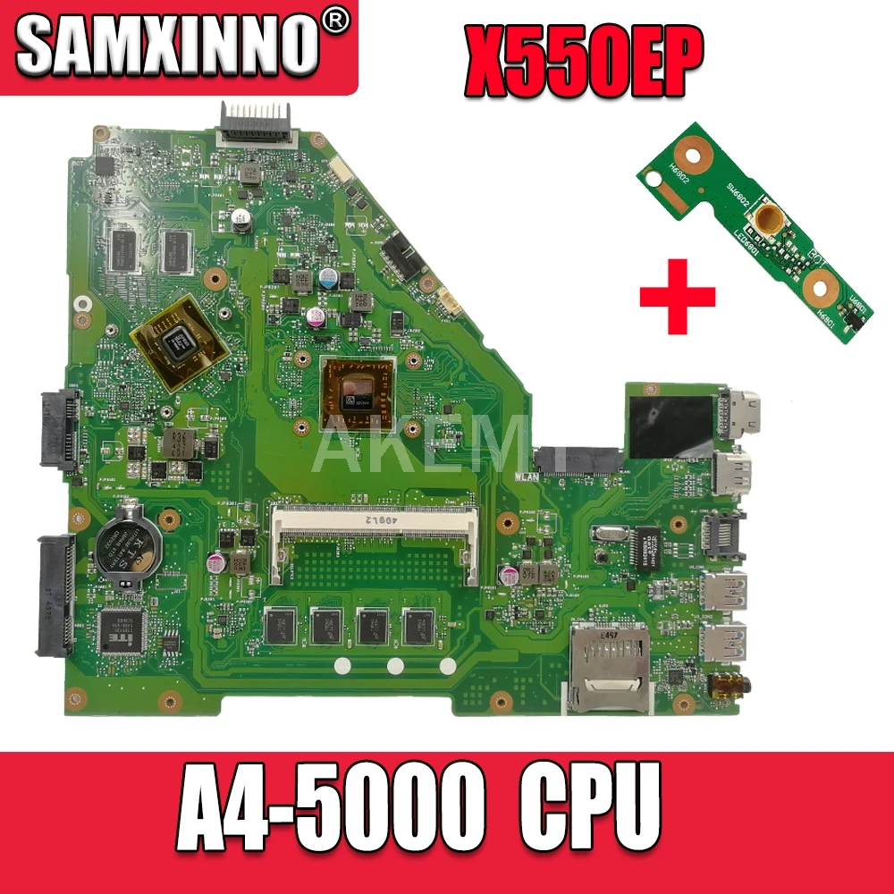 for ASUS Original X550E X550 X550EA X552E X552EA motherboard X550EP Mainboard A4-5000 Processor 2G memory on board test ok s-2
for ASUS Original X550E X550 X550EA X552E X552EA motherboard X550EP Mainboard A4-5000 Processor 2G memory on board test ok s-2