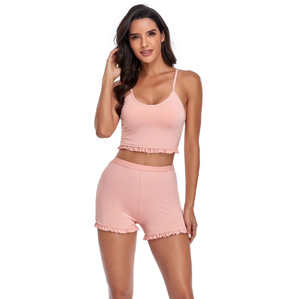 Жилет Тип, пуш-ап, бикини, набор, Розовый Спагетти ремень бикини Для женщин купальники Высокая Талия ванный комплект с шортами, женский бикин... 
Жилет Тип, пуш-ап, бикини, набор, Розовый Спагетти ремень бикини Для женщин купальники Высокая Талия ванный комплект с шортами, женский бикин...