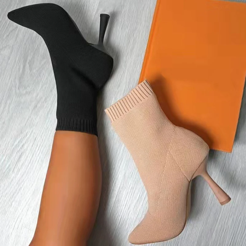 Женские ботинки-носки, весенние вязаные ботильоны на шпильке с острым носком, модные эластичные ботинки для зрелых женщин, Размеры 35-43, Botas de ...
Женские ботинки-носки, весенние вязаные ботильоны на шпильке с острым носком, модные эластичные ботинки для зрелых женщин, Размеры 35-43, Botas de ...