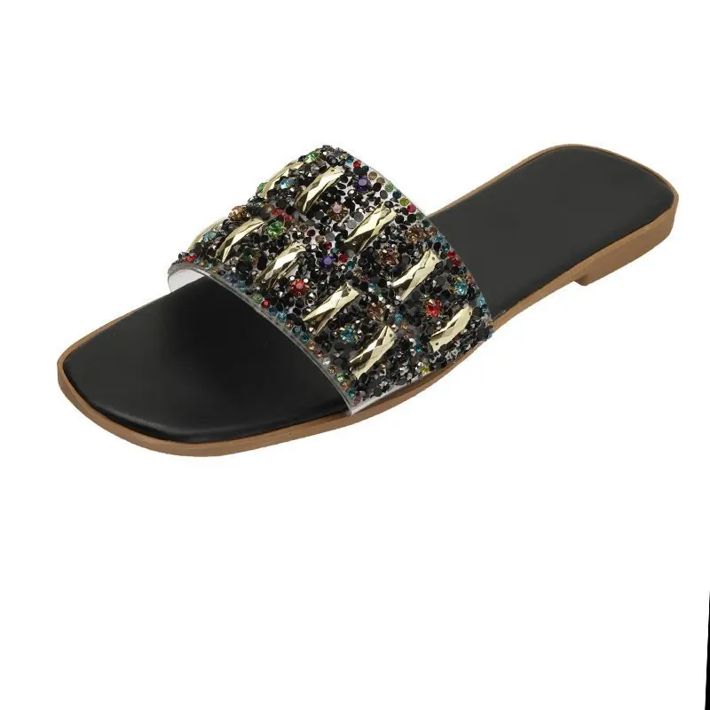 Glitter Slippers Women Summer Sandals 2021 Fashion Bling Female Candy Color Flip Flops Beach Diamond Flat Shoes Outdoor Sandals 
Glitter Slippers Women Summer Sandals 2021 Fashion Bling Female Candy Color Flip Flops Beach Diamond Flat Shoes Outdoor Sandals