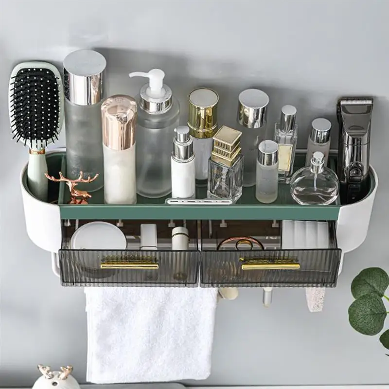 Kitchen Storage Rack Wall Mounted Seasoning Organizer Shelf With Hook Drawer Cosmetic Holder for Living Room Bathroom Home Decor
Kitchen Storage Rack Wall Mounted Seasoning Organizer Shelf With Hook Drawer Cosmetic Holder for Living Room Bathroom Home Decor