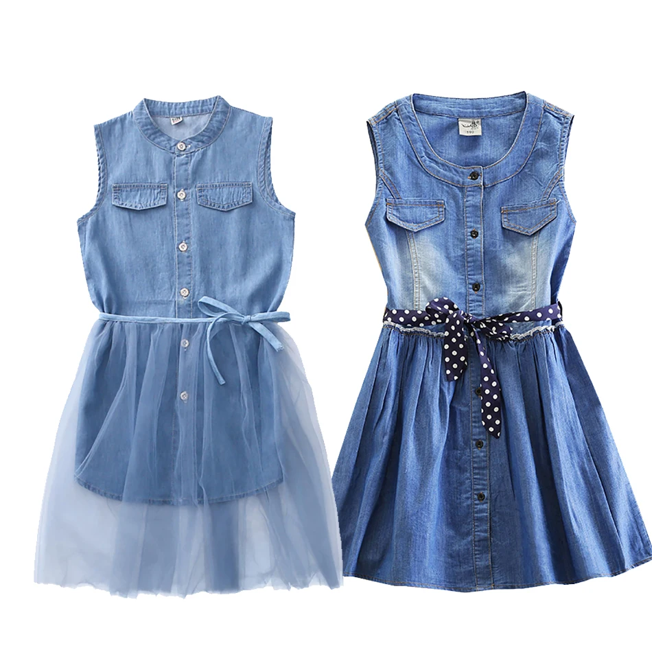 Summer Denim Dress for Girls Sleeveless Cowboy Dresses Big Kids Party Clothing Beach Clothes Casual Costume JYF
Summer Denim Dress for Girls Sleeveless Cowboy Dresses Big Kids Party Clothing Beach Clothes Casual Costume JYF
