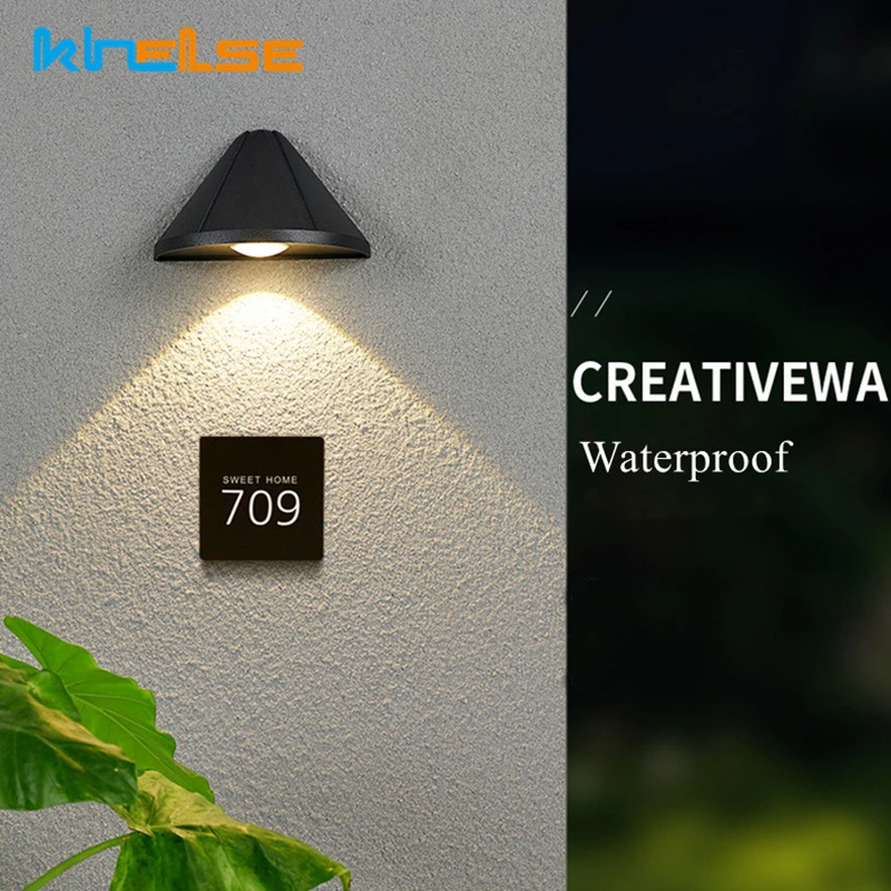 

5W Modern Outdoor LED Wall Lamp IP65 Waterproof Wall Washer Light Courtyard Terrace Balcony Garden Gate Entrance Spotlight