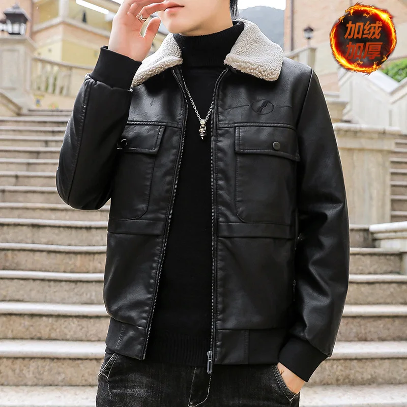 2022 Men's New Fleece-Lined Thickened Fur Leather Clothing Teenagers Casual with Big Pockets Fur Collar Leather Coat
2022 Men's New Fleece-Lined Thickened Fur Leather Clothing Teenagers Casual with Big Pockets Fur Collar Leather Coat
