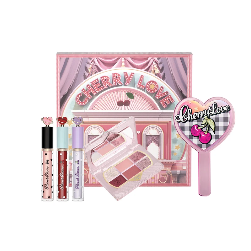 TT цветок знает Вишневый водсветильник лак для губ Тени для век макияж набор праздничный подарок 
TT цветок знает Вишневый водсветильник лак для губ Тени для век макияж набор праздничный подарок