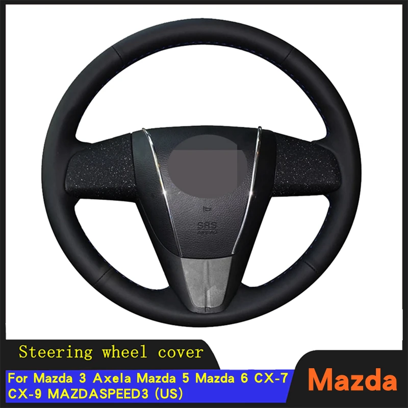 

Car Steering Wheel Cover Braid Wearable Genuine Leather For Mazda 3 Axela Mazda 5 Mazda 6 CX-7 CX-9 MAZDA SPEED3 (US)