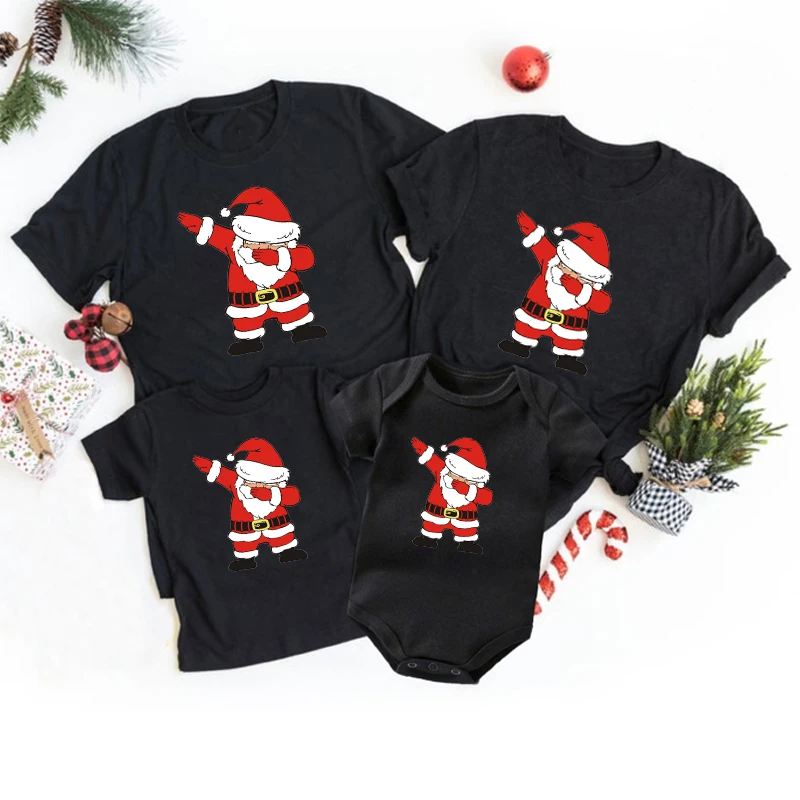 Funny Dance Santa Claus Print Family Matching Clothes Cotton Short Sleeve Family Look Shirt Father Mother Kids Christmas Clothes
Funny Dance Santa Claus Print Family Matching Clothes Cotton Short Sleeve Family Look Shirt Father Mother Kids Christmas Clothes