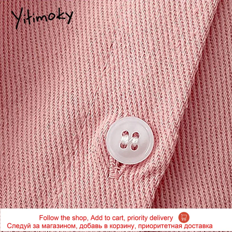 Yitimoky Cotton Pockets Long Sleeve Button Up Women Shirts 2021 Spring Classic Office Lady Solid Blouse Turn-down Collar Tops
Yitimoky Cotton Pockets Long Sleeve Button Up Women Shirts 2021 Spring Classic Office Lady Solid Blouse Turn-down Collar Tops