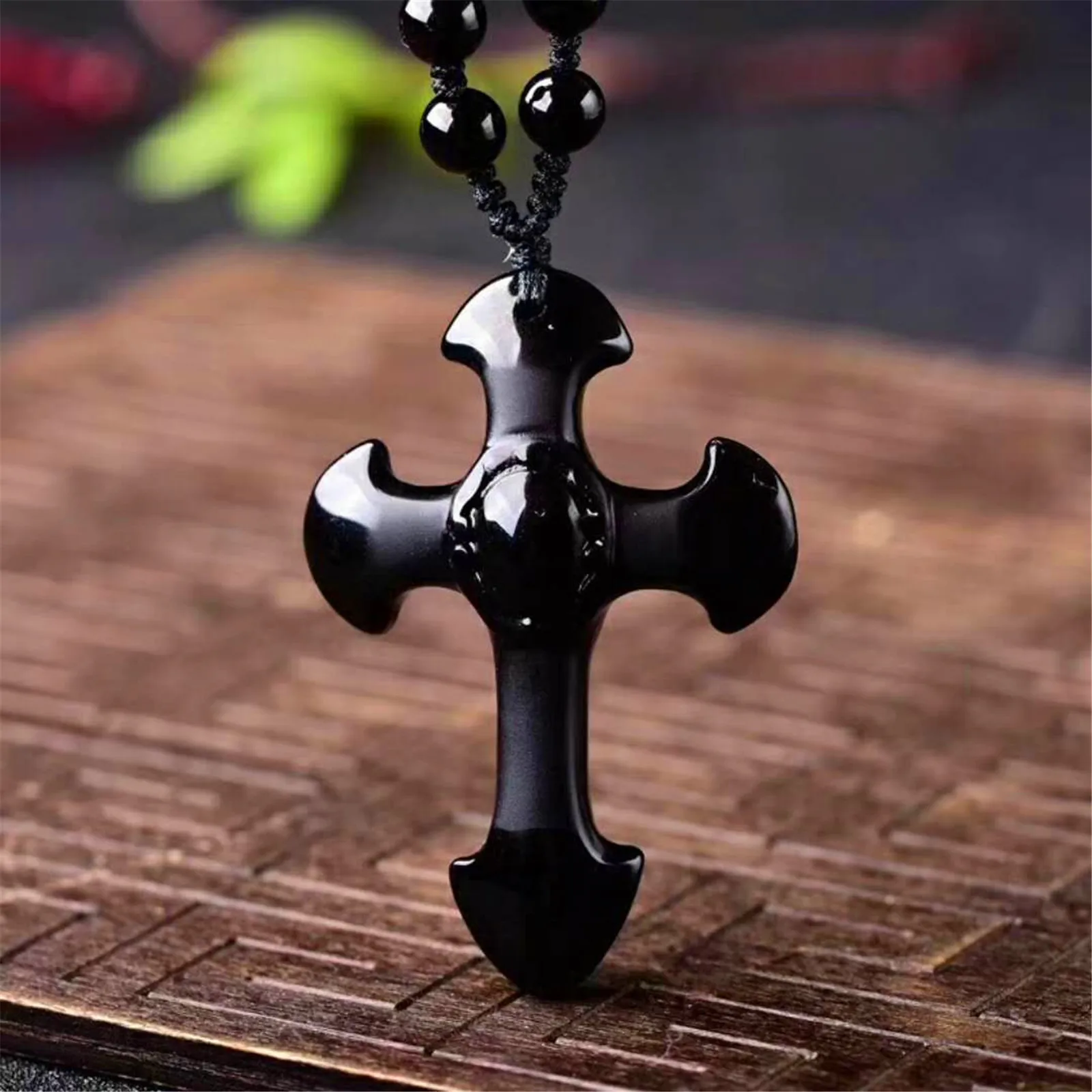 Obsidian Cross Amulet Black Matte Natural Stone Crisscross Pendant Necklace for Men and Women Catholic Christian Religious Gif
Obsidian Cross Amulet Black Matte Natural Stone Crisscross Pendant Necklace for Men and Women Catholic Christian Religious Gif