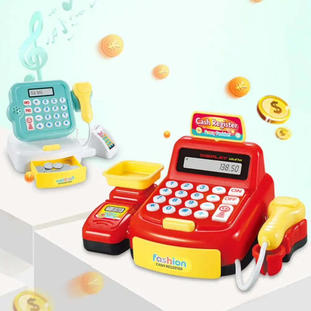 

Электронный детский игрушечный кассовый аппарат для супермаркета