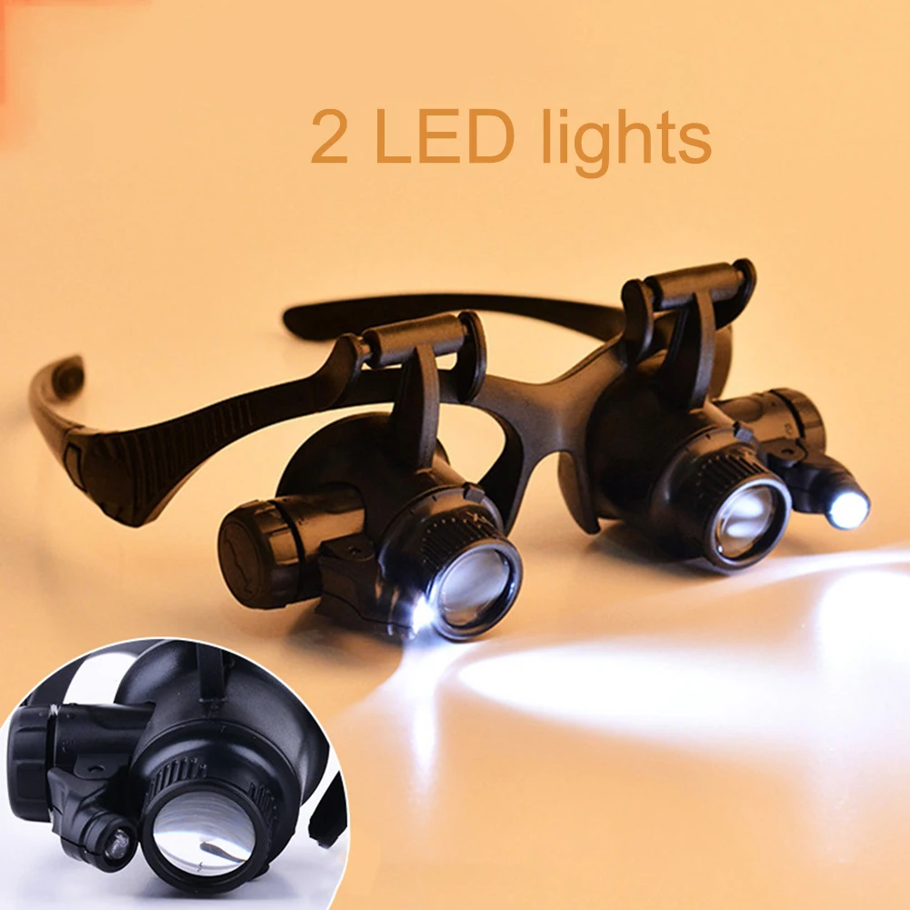 Watch Repair Head Magnifier with 2 Led Lights 4 Interchangeable Lens Loupe Magnifying Glasses for Jewelry Clock Repair Shipping
Watch Repair Head Magnifier with 2 Led Lights 4 Interchangeable Lens Loupe Magnifying Glasses for Jewelry Clock Repair Shipping