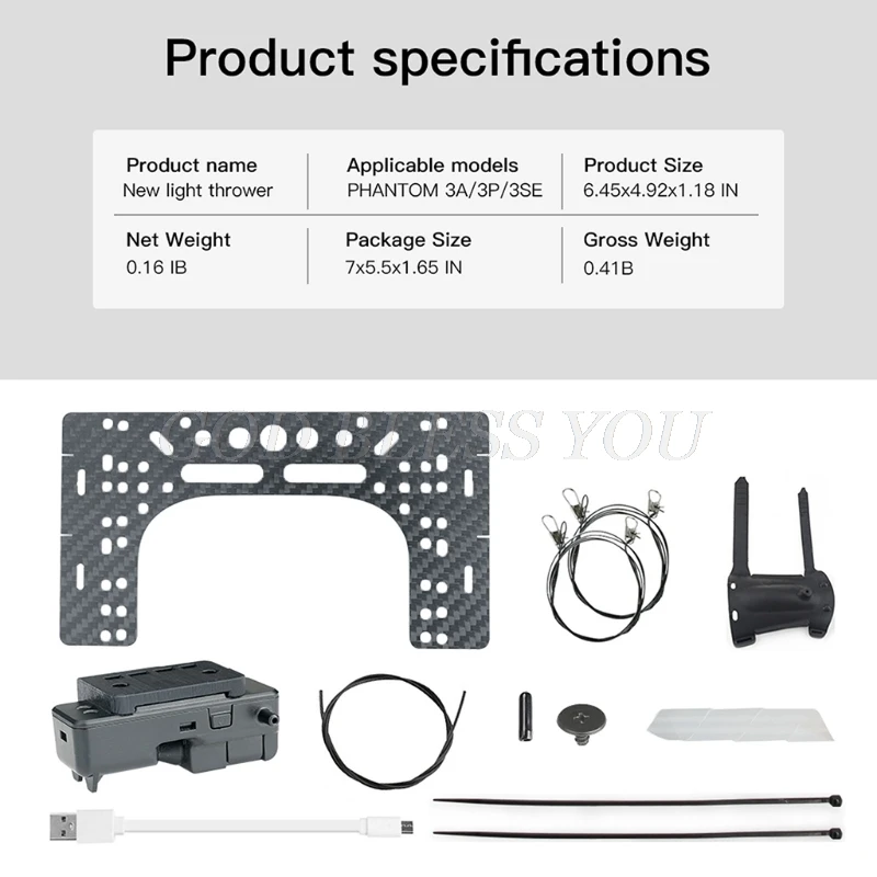 Drone Double Release Thrower Aerial Clip Drop Kit Bait Carrying Dropper Device for Phantom 3A/3P/3SE ( 2/3S ) Drop Shipping
Drone Double Release Thrower Aerial Clip Drop Kit Bait Carrying Dropper Device for Phantom 3A/3P/3SE ( 2/3S ) Drop Shipping