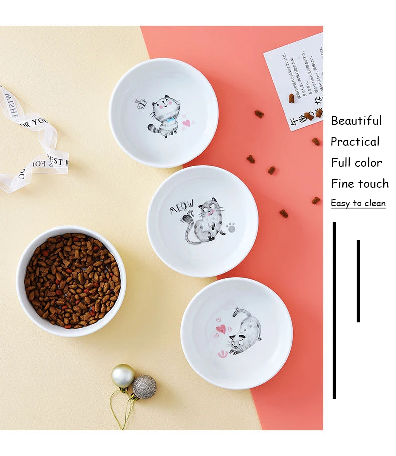 TECHOME New White Round Pet Ceramic Bowl Cute Cat Pattern Pet Feeders Small 13cm Diameter Cat Bowl Pet Food Single Bowl Cat Feed
TECHOME New White Round Pet Ceramic Bowl Cute Cat Pattern Pet Feeders Small 13cm Diameter Cat Bowl Pet Food Single Bowl Cat Feed