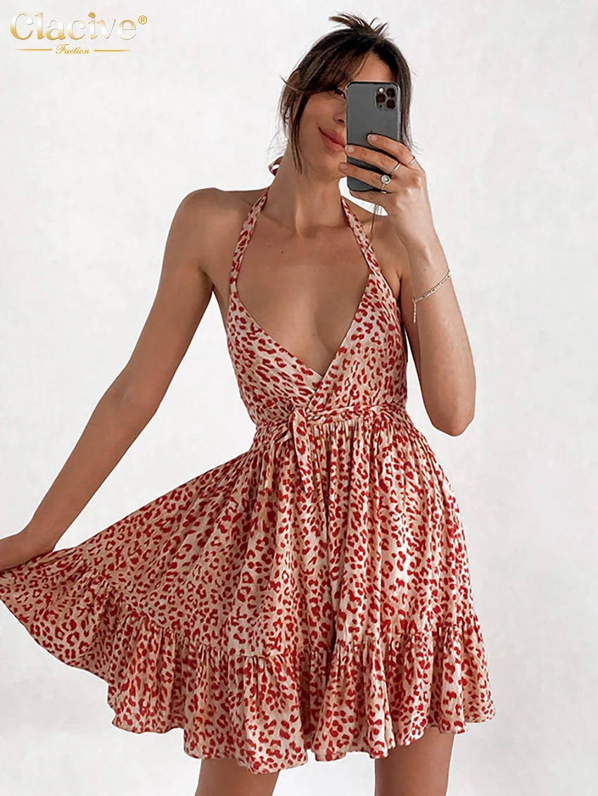 Clacive Sexy Halter Print Women'S Dress 2022 Summer Fashion Sleeveless Mini Dress Ladies Bodycon Backless Pleated Party Dresses
Clacive Sexy Halter Print Women'S Dress 2022 Summer Fashion Sleeveless Mini Dress Ladies Bodycon Backless Pleated Party Dresses
